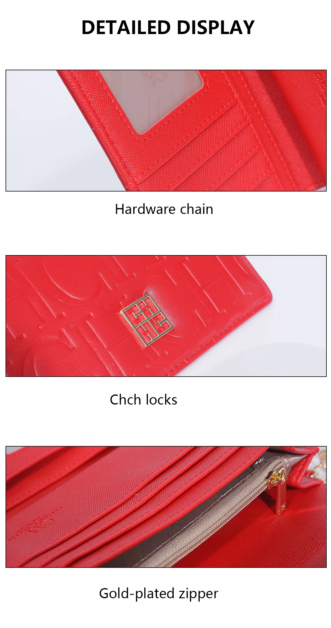 CH Fashion Autumn/Winter Small Wallet 2026 New Solid Color Letter Embossed Male and Female Multi Card Slot Wallet
