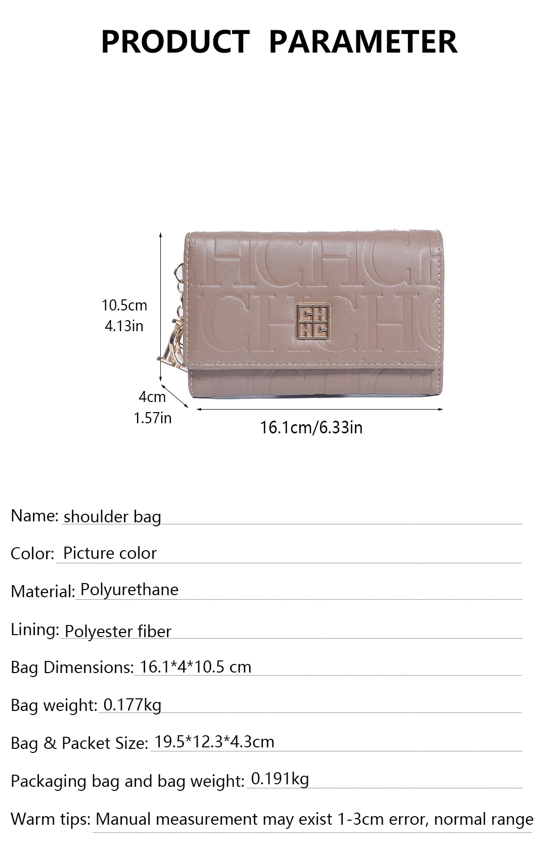 CH Fashion Autumn/Winter Small Wallet 2026 New Solid Color Letter Embossed Male and Female Multi Card Slot Wallet