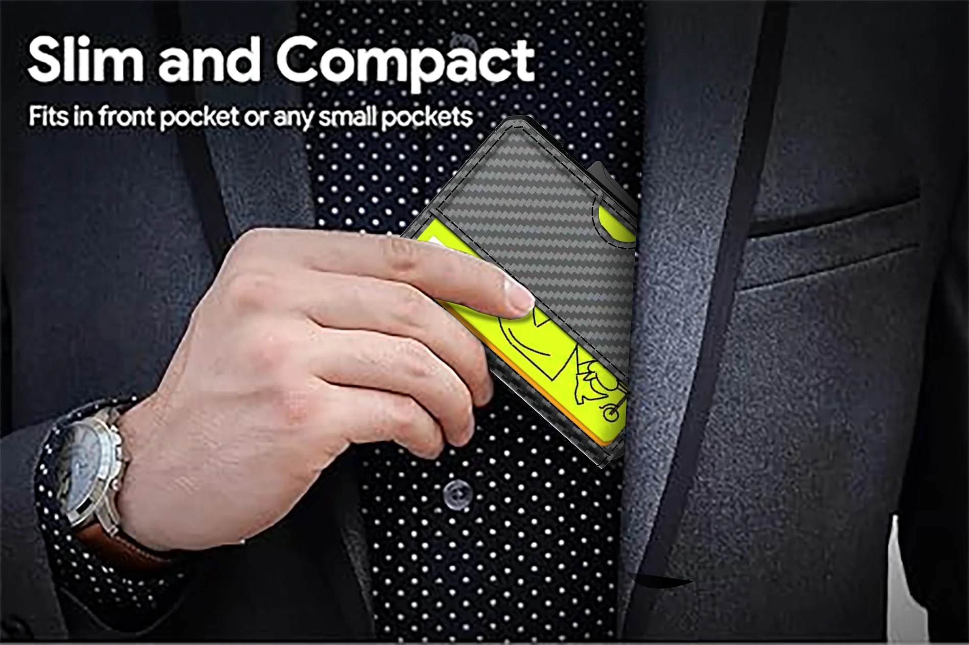 Wallet for Men - with Money Clip Slim Leather Slots Credit Card Holder RFID Blocking Bifold Minimalist Wallet