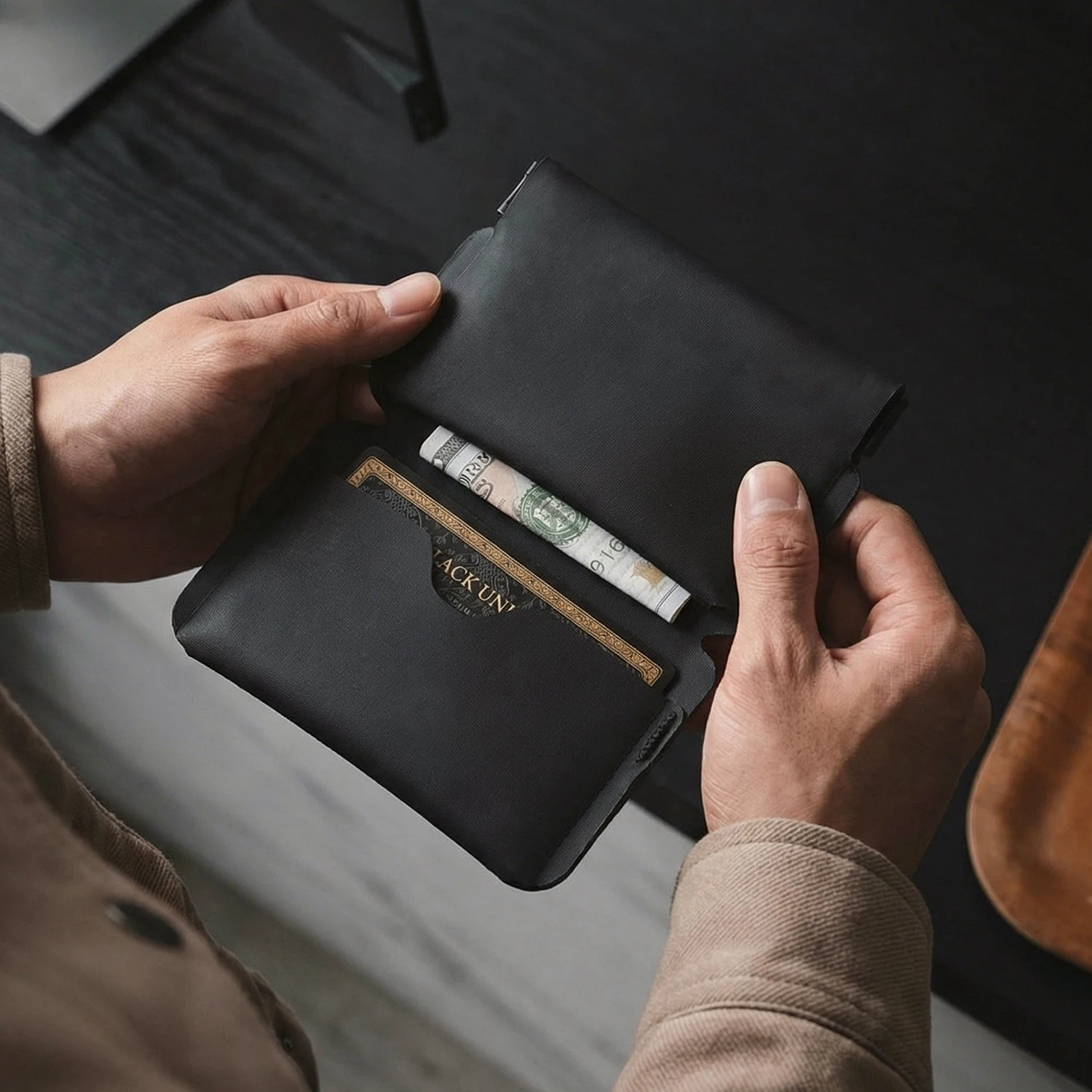 Multiofunctional Magnetic Buckel Coin Purse Portable Ultra-light Business Card Holder Mini Folding Wallet EDC Pouch