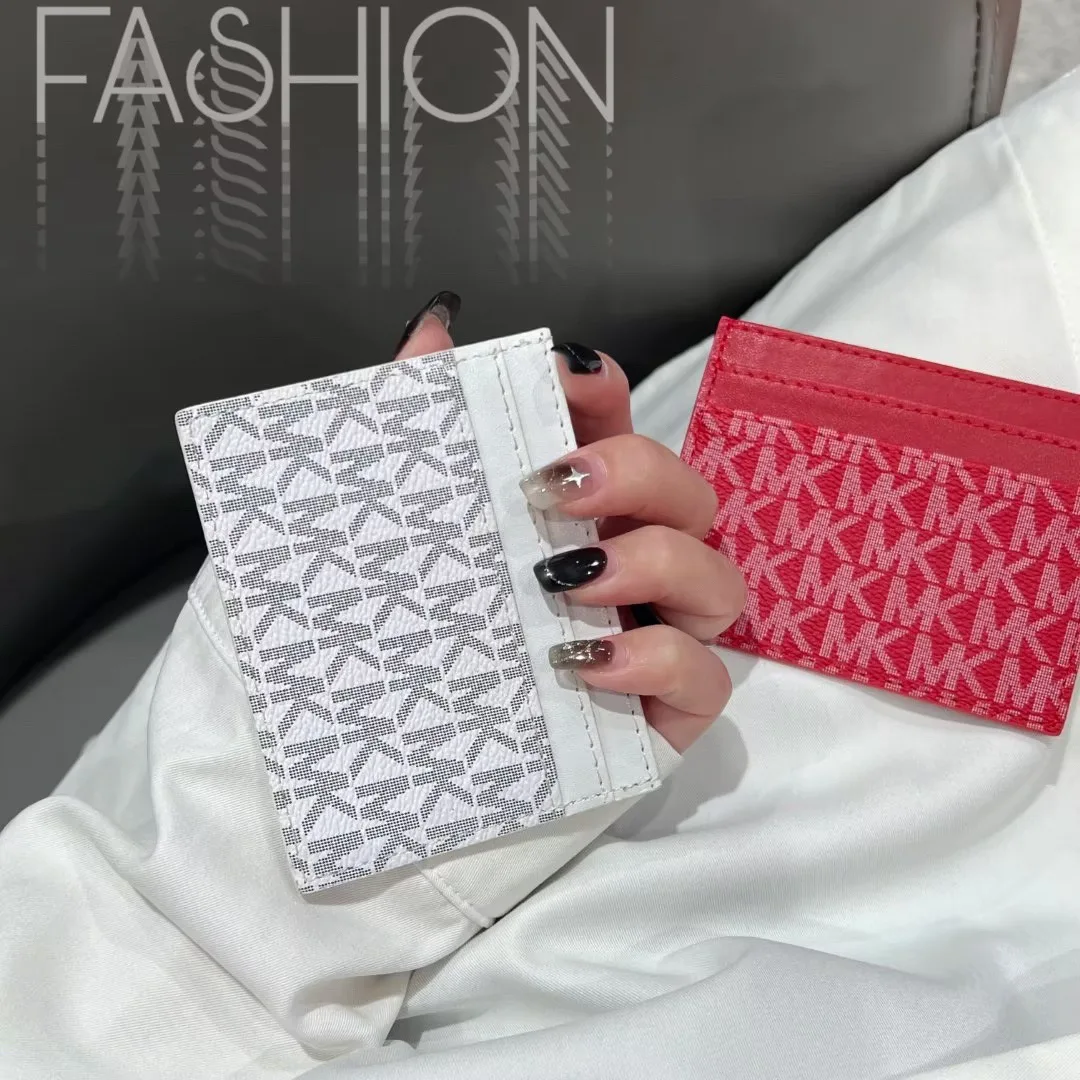 2026 Michael Kors Women's Fashion Leisure Card Bag MK Driver's License Card Cover Zero Wallet Girls' Multiple Card Clip