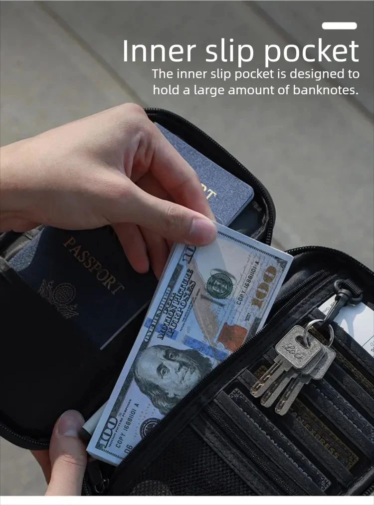 RFID Travel Passport Holder Waterproof Document Organizer Wallet Large Capacity Ticket Card Bag for Men Women Family Trip