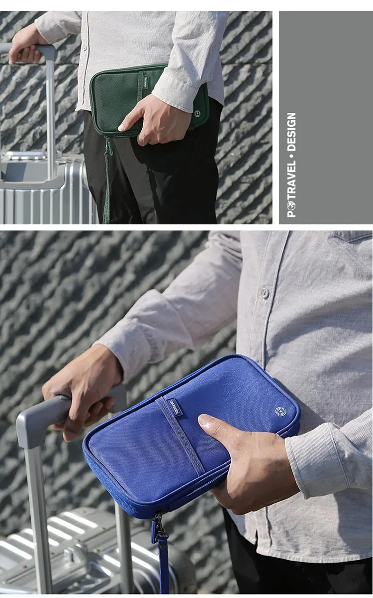 RFID Travel Passport Holder Waterproof Document Organizer Wallet Large Capacity Ticket Card Bag for Men Women Family Trip