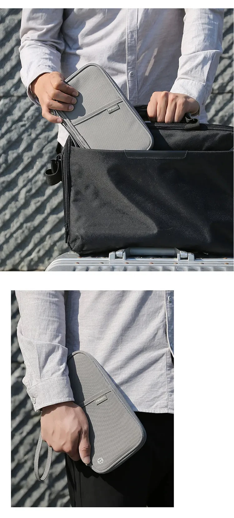 RFID Travel Passport Holder Waterproof Document Organizer Wallet Large Capacity Ticket Card Bag for Men Women Family Trip
