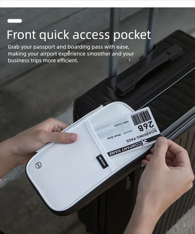 RFID Travel Passport Holder Waterproof Document Organizer Wallet Large Capacity Ticket Card Bag for Men Women Family Trip