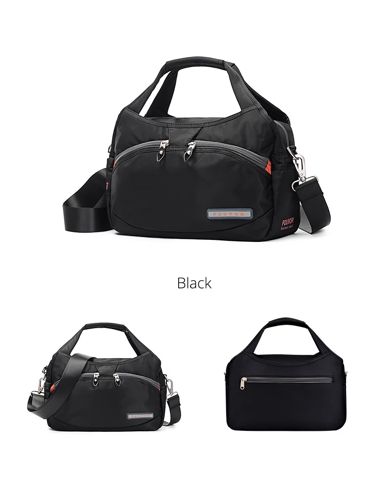 Fouvor Women's Nylon Bag 2025 New Fashion Large Capacity Shoulder Bags Oxford Handbag Ladies Casual Travel Canvas Tote 2587-10
