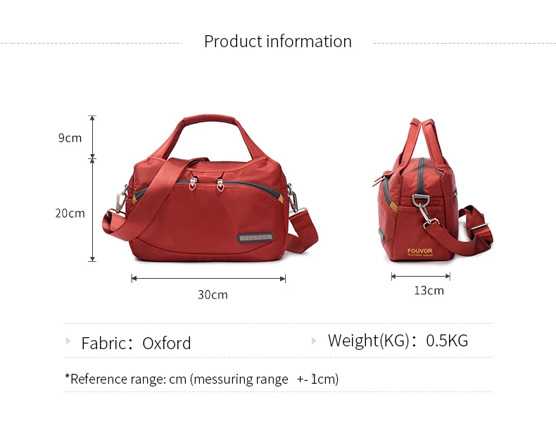 Fouvor Women's Nylon Bag 2025 New Fashion Large Capacity Shoulder Bags Oxford Handbag Ladies Casual Travel Canvas Tote 2587-10