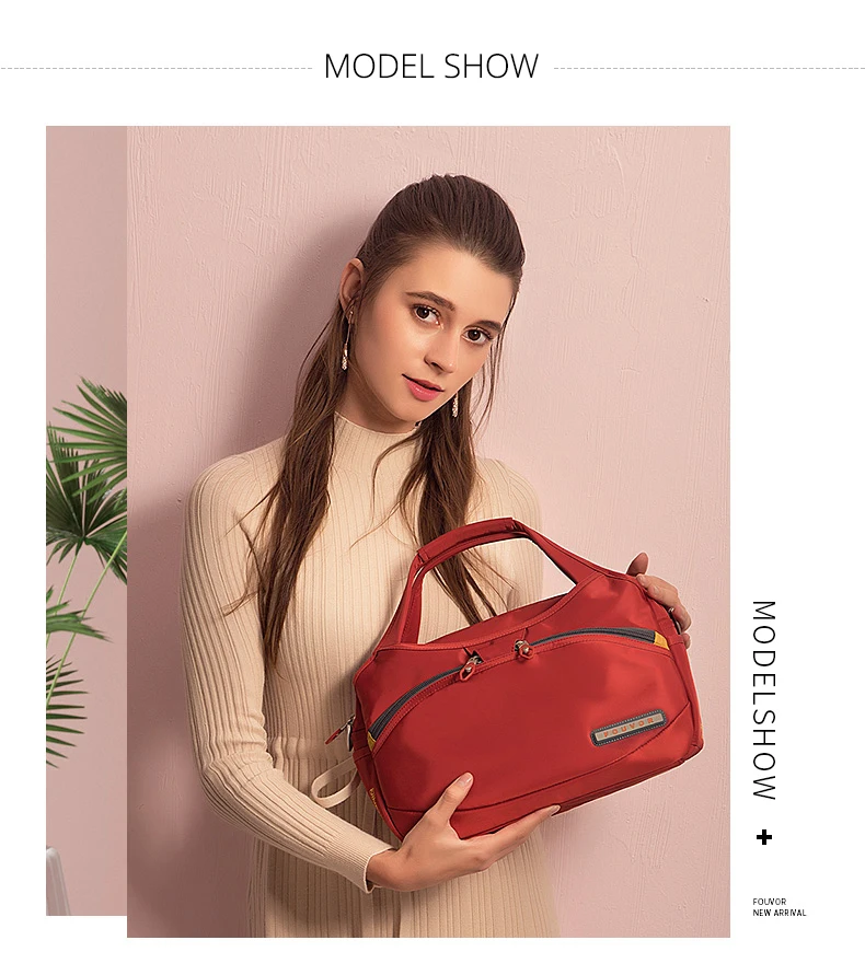 Fouvor Women's Nylon Bag 2025 New Fashion Large Capacity Shoulder Bags Oxford Handbag Ladies Casual Travel Canvas Tote 2587-10