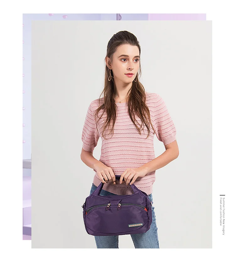 Fouvor Women's Nylon Bag 2025 New Fashion Large Capacity Shoulder Bags Oxford Handbag Ladies Casual Travel Canvas Tote 2587-10