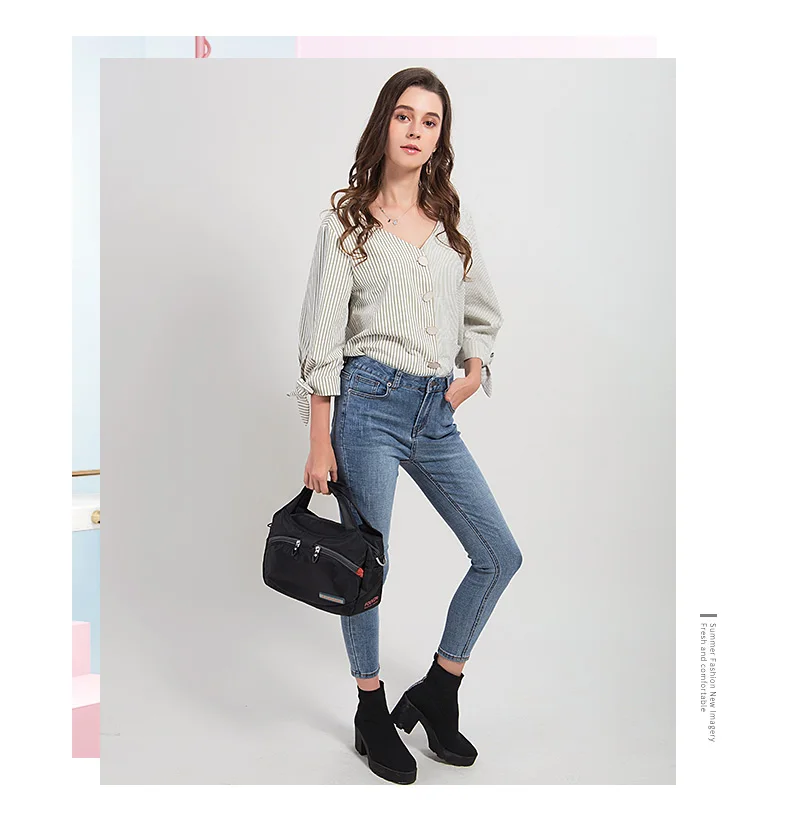Fouvor Women's Nylon Bag 2025 New Fashion Large Capacity Shoulder Bags Oxford Handbag Ladies Casual Travel Canvas Tote 2587-10