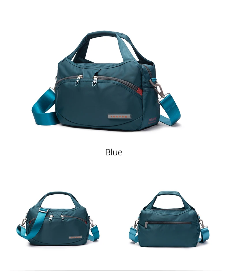 Fouvor Women's Nylon Bag 2025 New Fashion Large Capacity Shoulder Bags Oxford Handbag Ladies Casual Travel Canvas Tote 2587-10