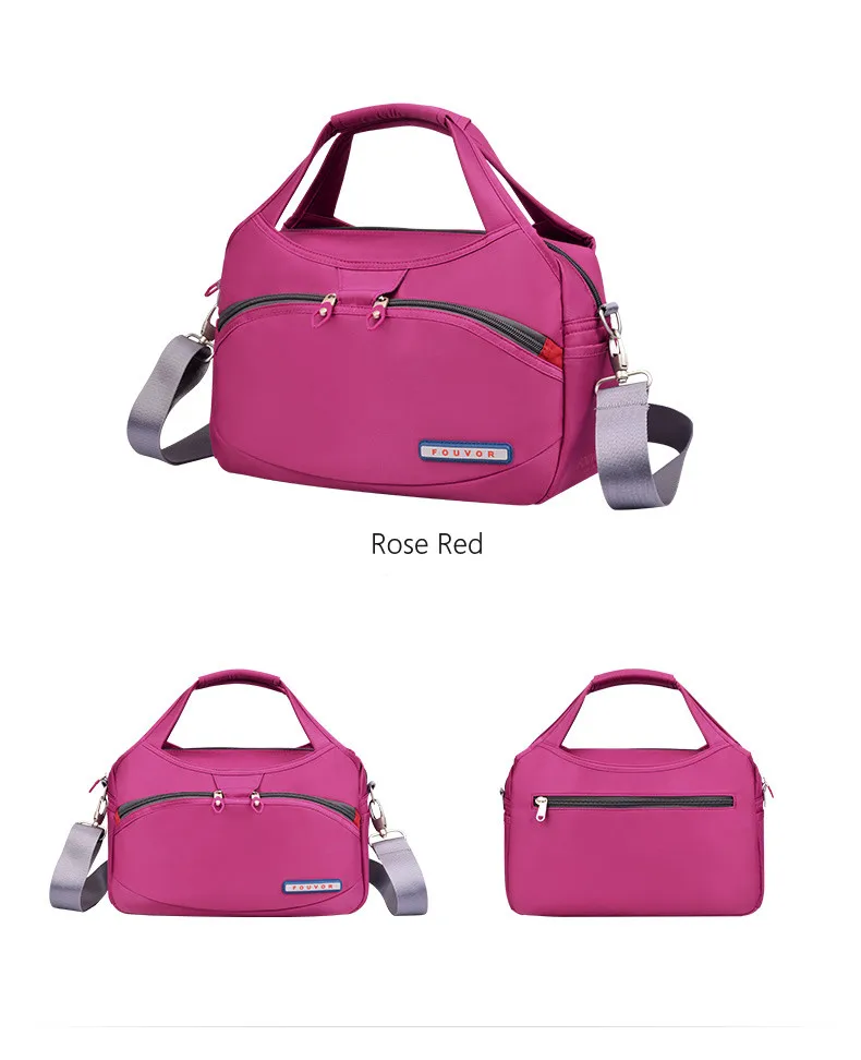 Fouvor Women's Nylon Bag 2025 New Fashion Large Capacity Shoulder Bags Oxford Handbag Ladies Casual Travel Canvas Tote 2587-10