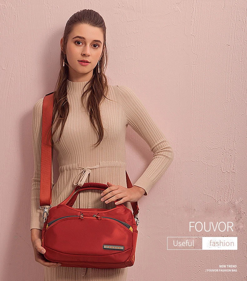 Fouvor Women's Nylon Bag 2025 New Fashion Large Capacity Shoulder Bags Oxford Handbag Ladies Casual Travel Canvas Tote 2587-10