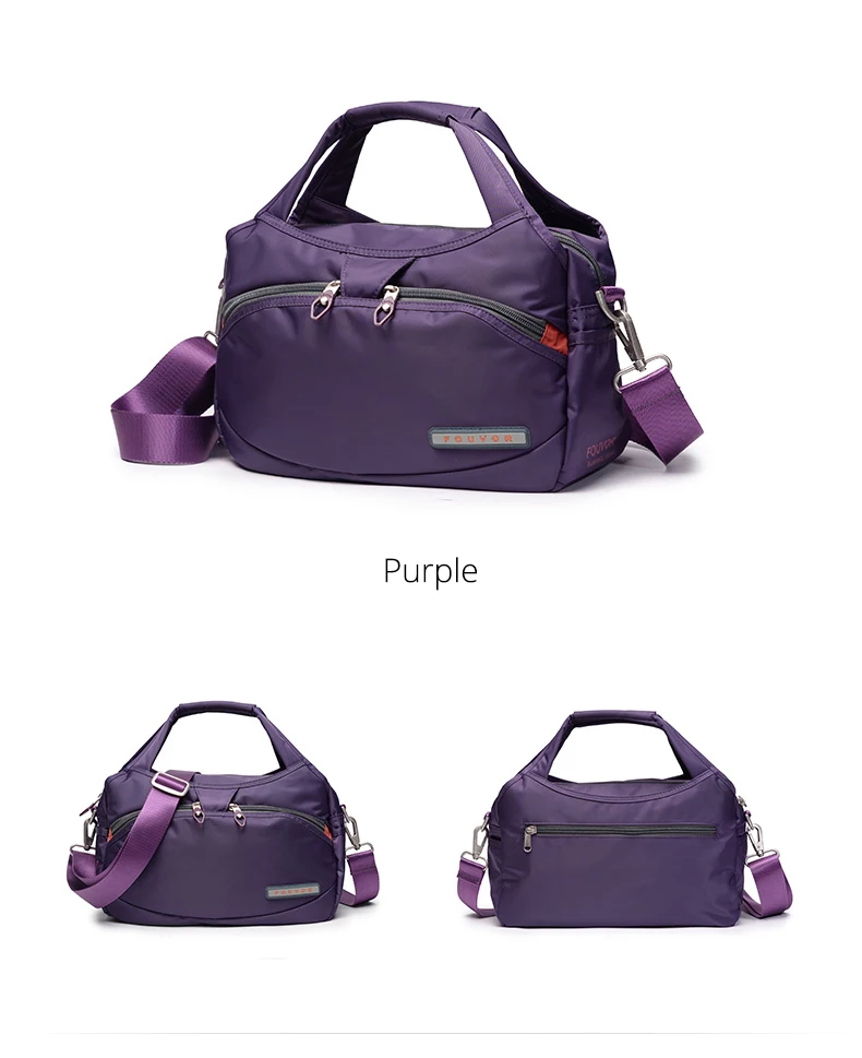 Fouvor Women's Nylon Bag 2025 New Fashion Large Capacity Shoulder Bags Oxford Handbag Ladies Casual Travel Canvas Tote 2587-10