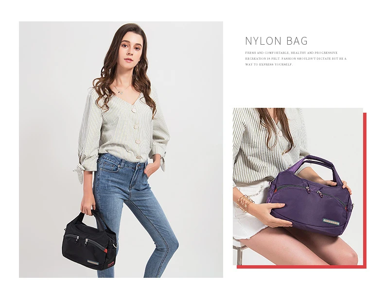 Fouvor Women's Nylon Bag 2025 New Fashion Large Capacity Shoulder Bags Oxford Handbag Ladies Casual Travel Canvas Tote 2587-10