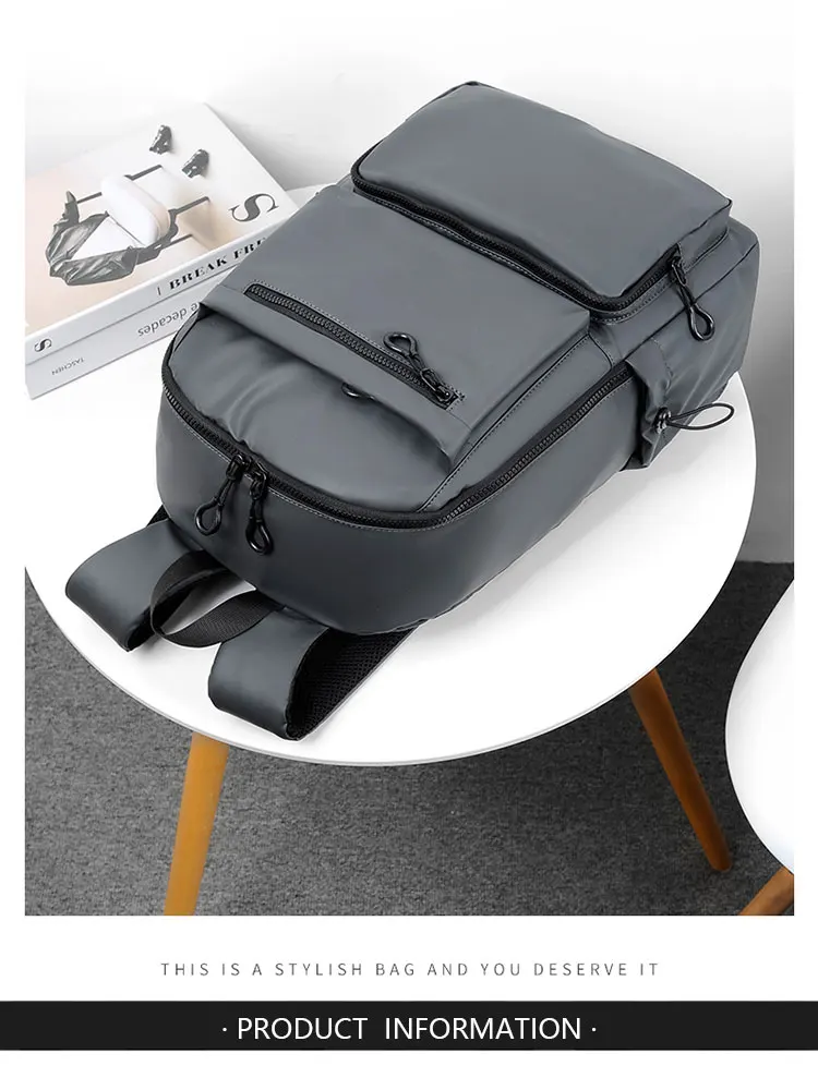 A 14 Inch Computer Backpack Large Capacity Simple Durable Men's Backpack Lightweight Men's Travel Backpack Student Schoolbag