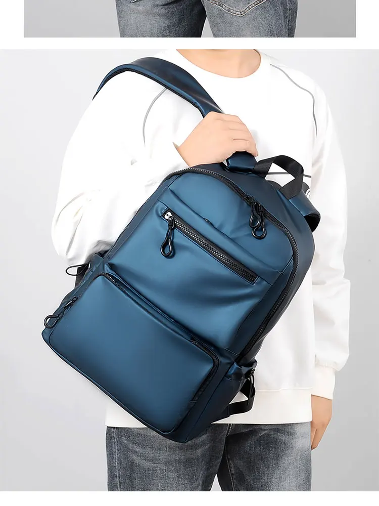 A 14 Inch Computer Backpack Large Capacity Simple Durable Men's Backpack Lightweight Men's Travel Backpack Student Schoolbag