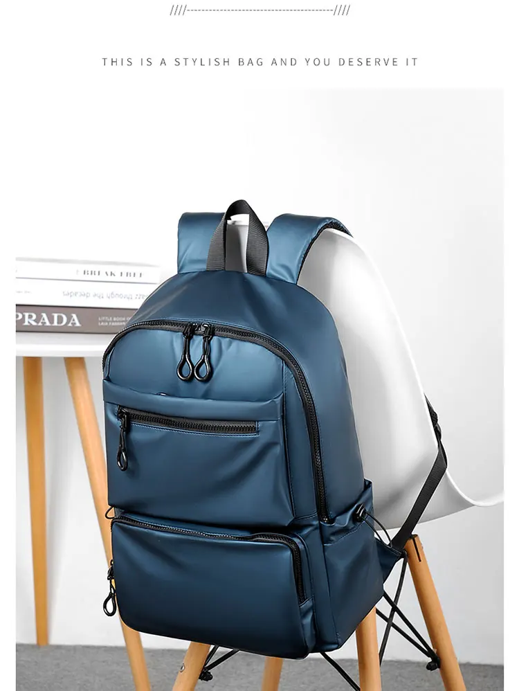 A 14 Inch Computer Backpack Large Capacity Simple Durable Men's Backpack Lightweight Men's Travel Backpack Student Schoolbag