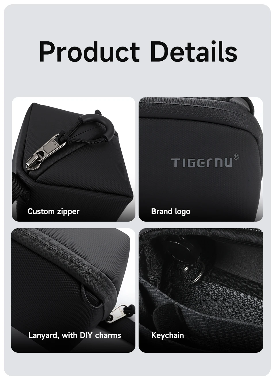 Tigernu Small Storage Bag For Travel Clutch Bag Men Handheld Bags Waterproof TPU Bags Male Portable Bag For PTZ Camera POCKET 3