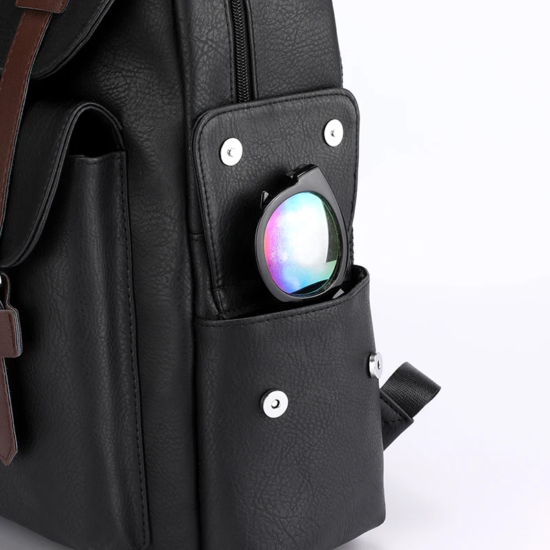 2023 Men Backpack PU Leather Bagpack Large Laptop Backpacks Male Mochilas Black Schoolbag For Teenagers Boys Brown Sac A Dos