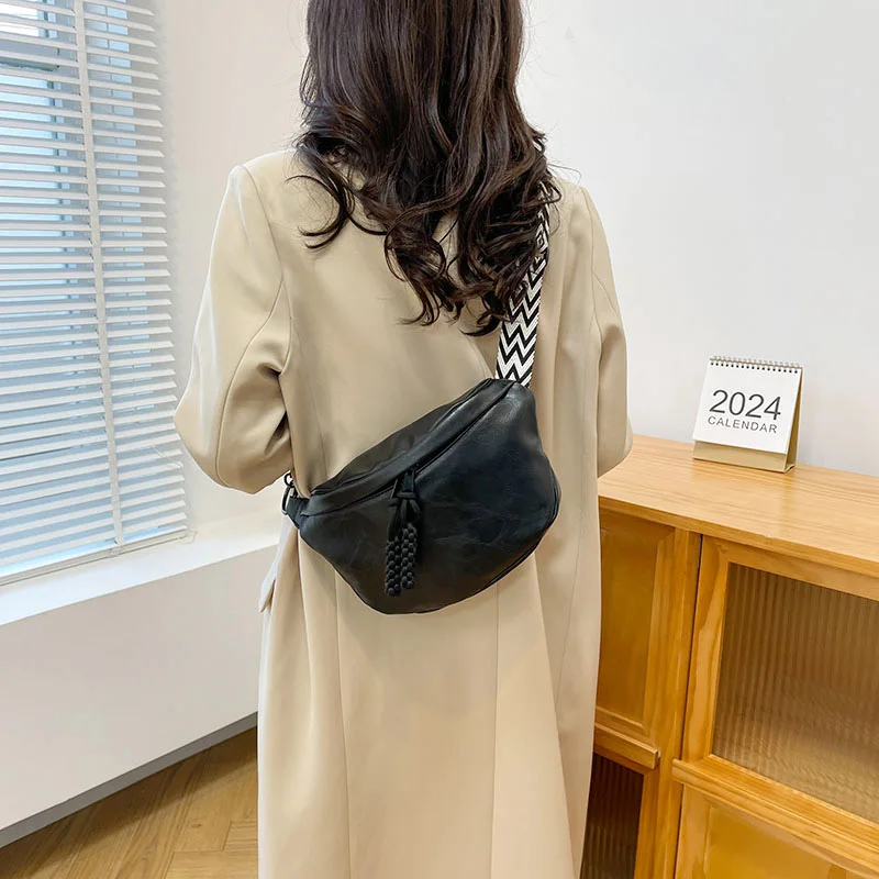 Soft Leather Waist Bag For Women Chain Fanny Pack High Quality Shoulder Belt Purse Bags Fashion Designer Crossbody Chest Bags