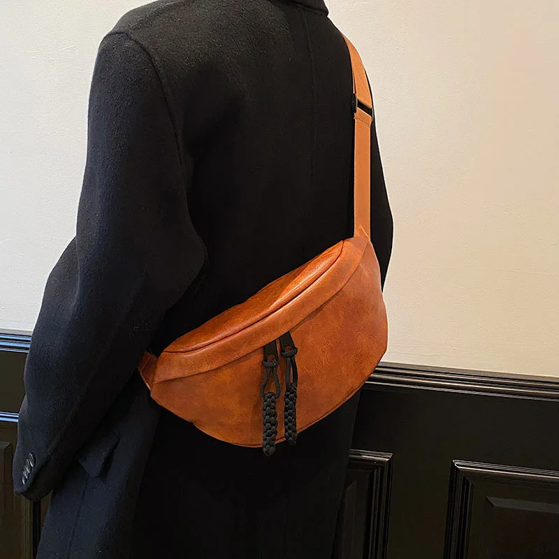 Soft Leather Waist Bag For Women Chain Fanny Pack High Quality Shoulder Belt Purse Bags Fashion Designer Crossbody Chest Bags