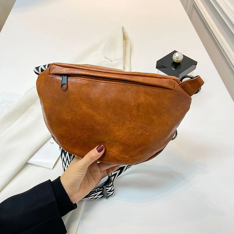 Soft Leather Waist Bag For Women Chain Fanny Pack High Quality Shoulder Belt Purse Bags Fashion Designer Crossbody Chest Bags