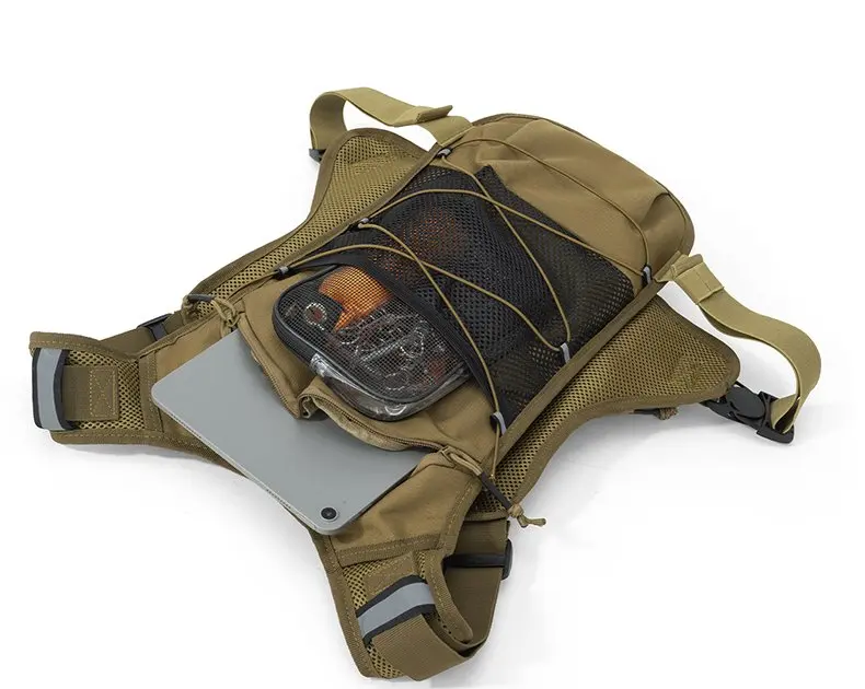 Multi-functional Chest Pack Tactical Vest for Men Hydration Backpack with Gear Holder Running Bag for Marathon Cycling Trekking
