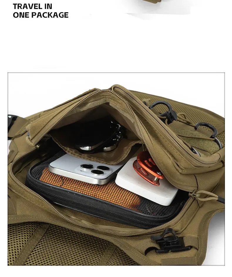 Multi-functional Chest Pack Tactical Vest for Men Hydration Backpack with Gear Holder Running Bag for Marathon Cycling Trekking