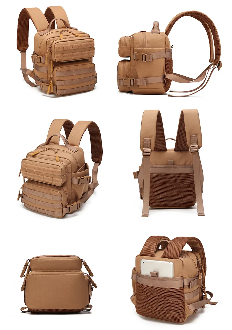 New Camping Hiking Backpack Tactical Molle 900D Men&Women School Bag Outdoor Gym Ruckdack Shoulder Pack with Dual Cup Holder