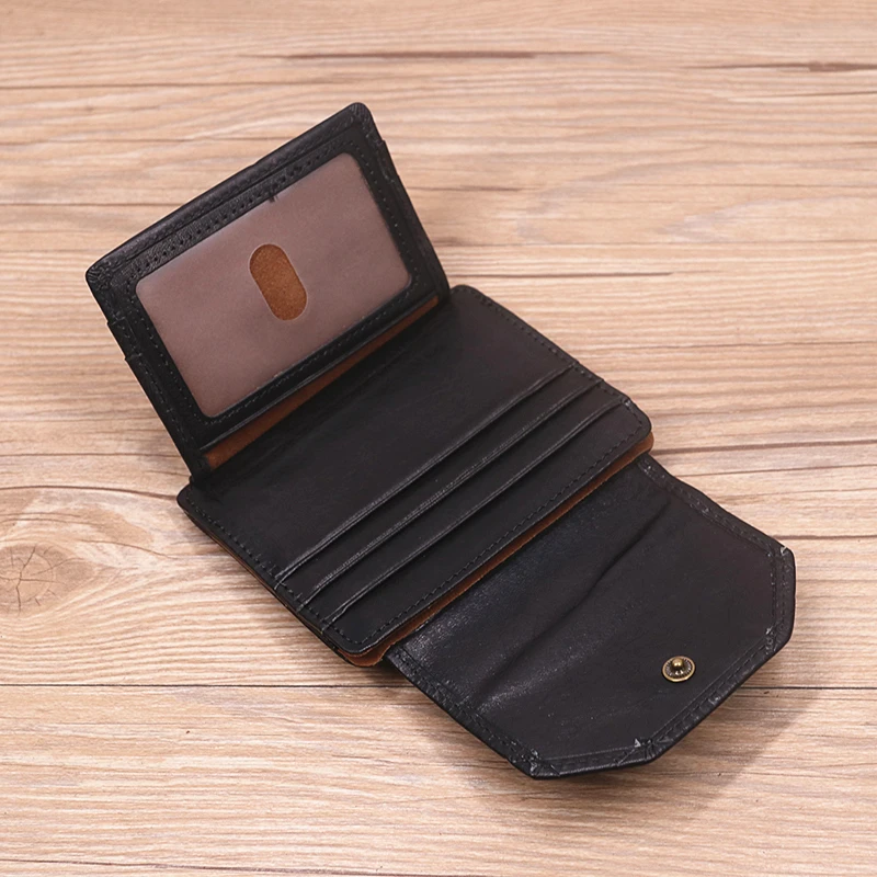 Genuine Leather Wallet For Men Male Rfid Original Cowhide Vintage Short Mens Wallet Purse With Card Holder ID Window Coin Pocket