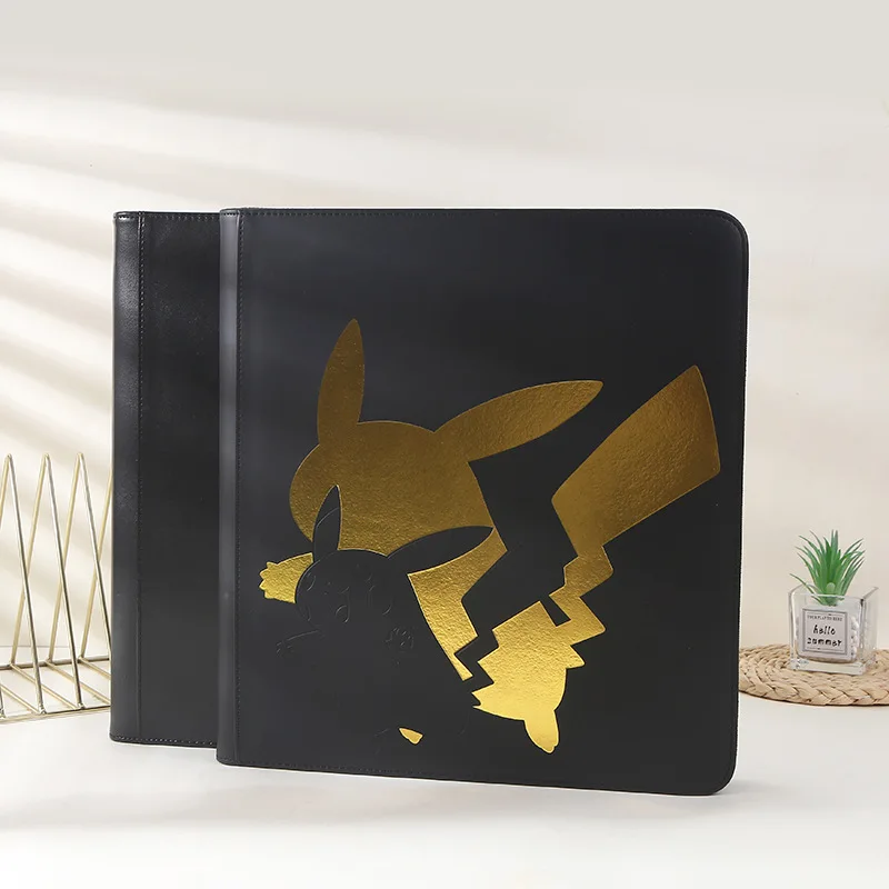 Trading Card Binder PU Leather Cover 9 Pocket Zippered Album For Sports Star Football Basketball Collectible Cards