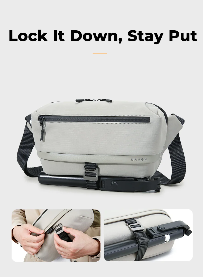 BANGE Waterproof Chest Bag Multi-Carry Modes Sling Crossbody Travel Shoulder Messenger Bag