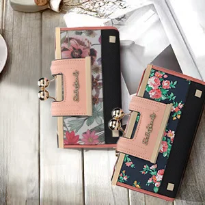 AFKOMST Women Floral Print Wallet: 9 Card Slots, Bifold Design, Coin Purse & Card Holder