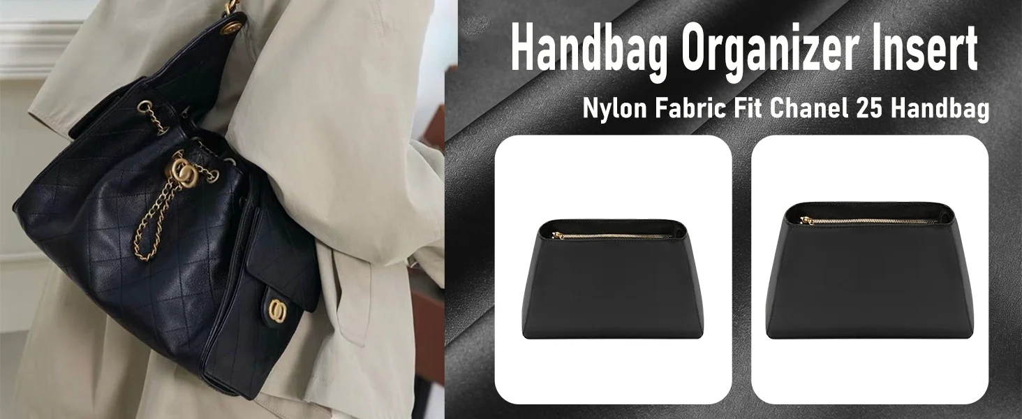 Nylon Bag Organizer Insert For 25bag Durable Fashion Wateproof Gift Bag Support Storage Inner Modification Bag Accessories