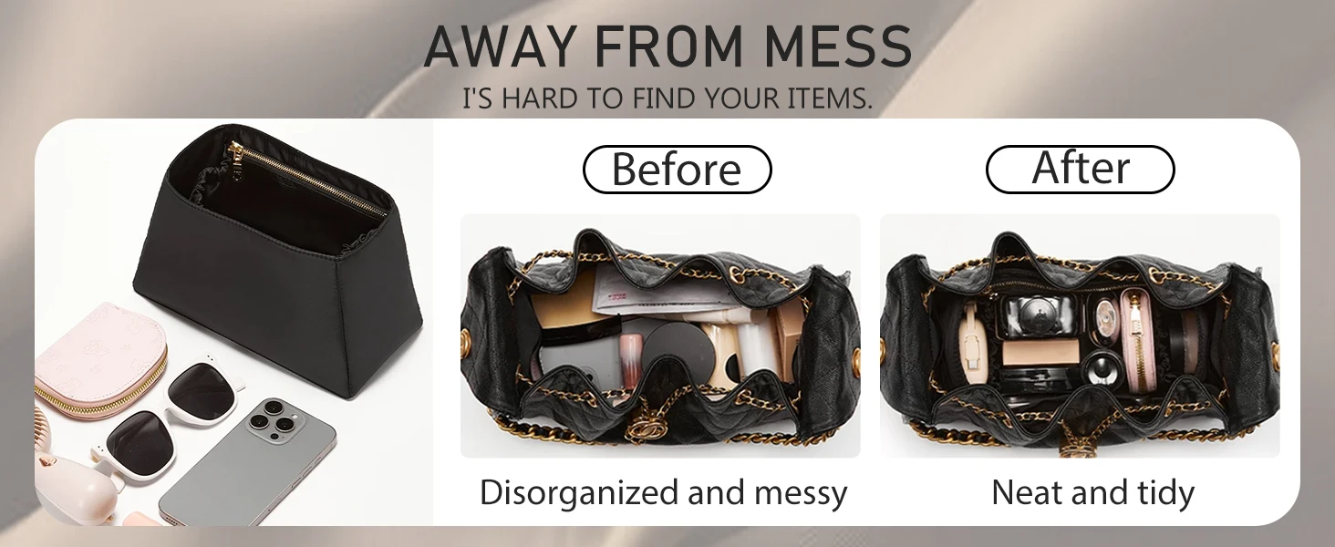 Nylon Bag Organizer Insert For 25bag Durable Fashion Wateproof Gift Bag Support Storage Inner Modification Bag Accessories