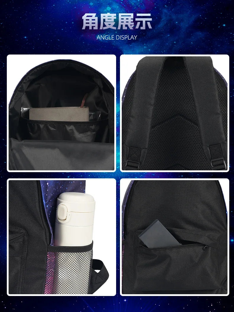Boys Girls Backpack Knapsack Football Star Starry Sky Backpack School Bag L-Lamin Yamal Large Capacity Mochila Rucksack School