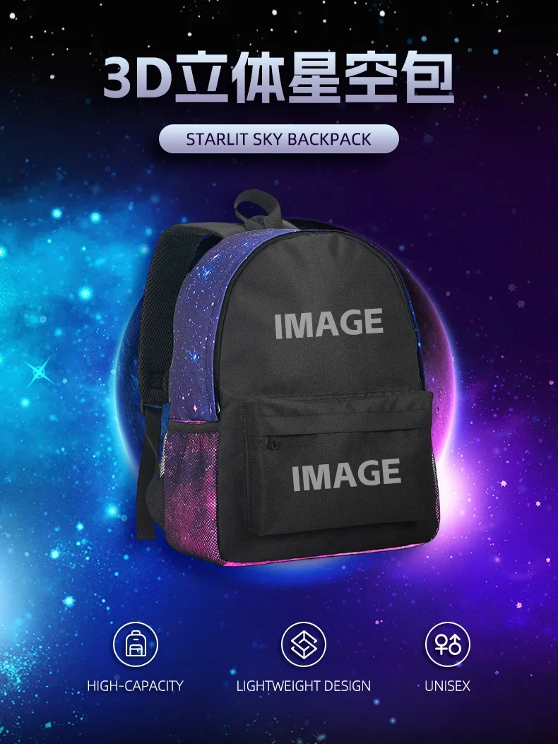 Boys Girls Backpack Knapsack Football Star Starry Sky Backpack School Bag L-Lamin Yamal Large Capacity Mochila Rucksack School