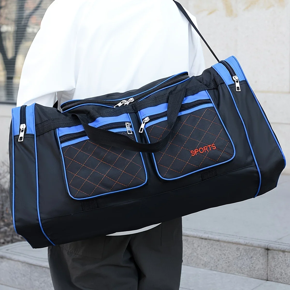 Large Capacity Travel Duffel Bag, Casual Style, Multiple Compartments & Pockets, Perfect for Short Trips, Sports Travel Bag