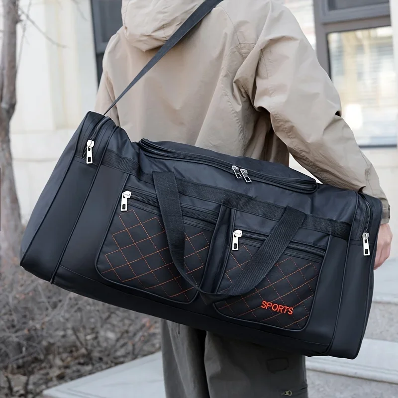 Large Capacity Travel Duffel Bag, Casual Style, Multiple Compartments & Pockets, Perfect for Short Trips, Sports Travel Bag