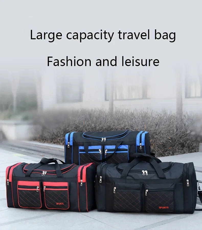 Large Capacity Travel Duffel Bag, Casual Style, Multiple Compartments & Pockets, Perfect for Short Trips, Sports Travel Bag