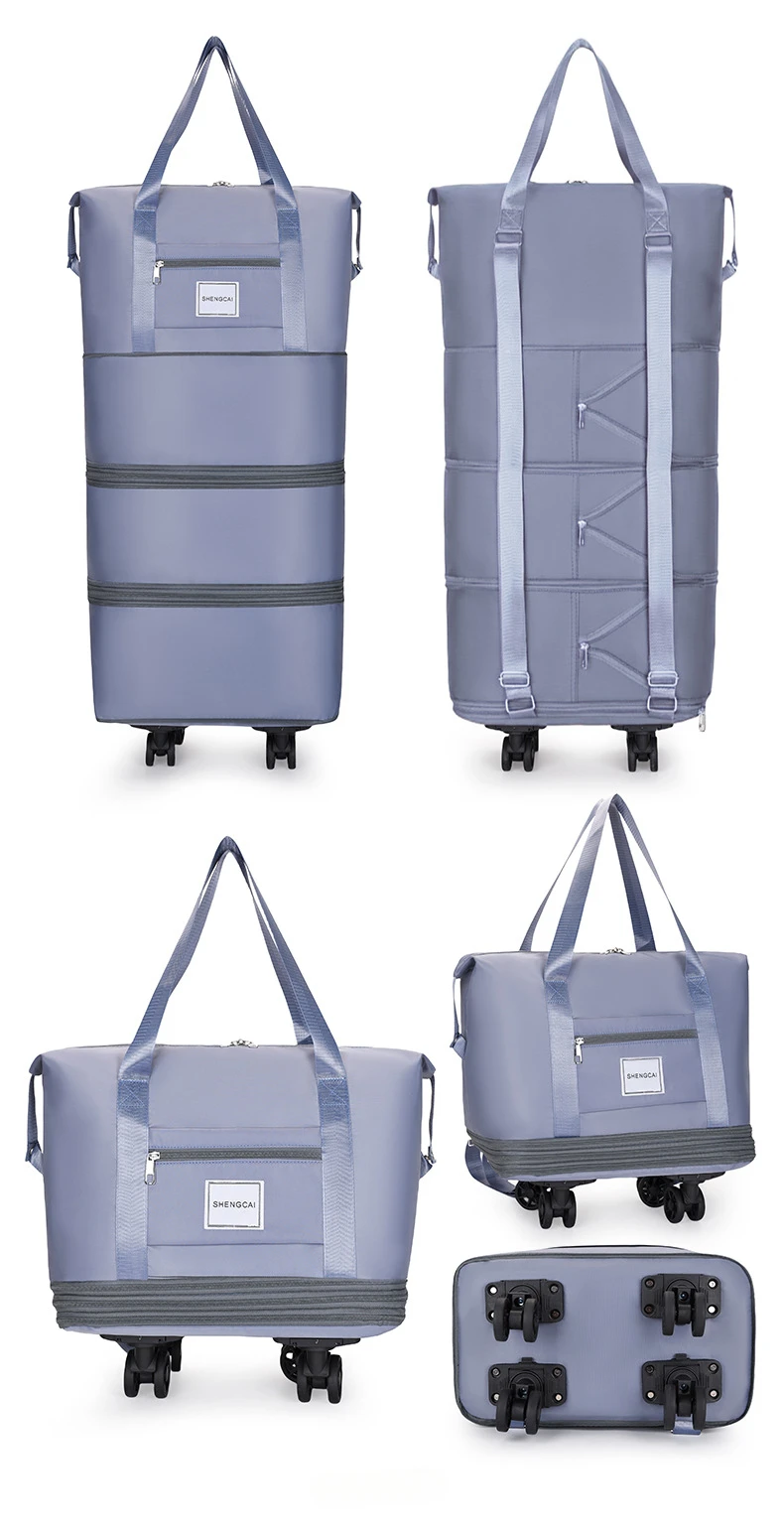 Travel Bag, Backpack Large-Capacity Disassembly Universal Wheel Storage Bag, Duffel Bag Portable Multi-Layer Checked With Wheel