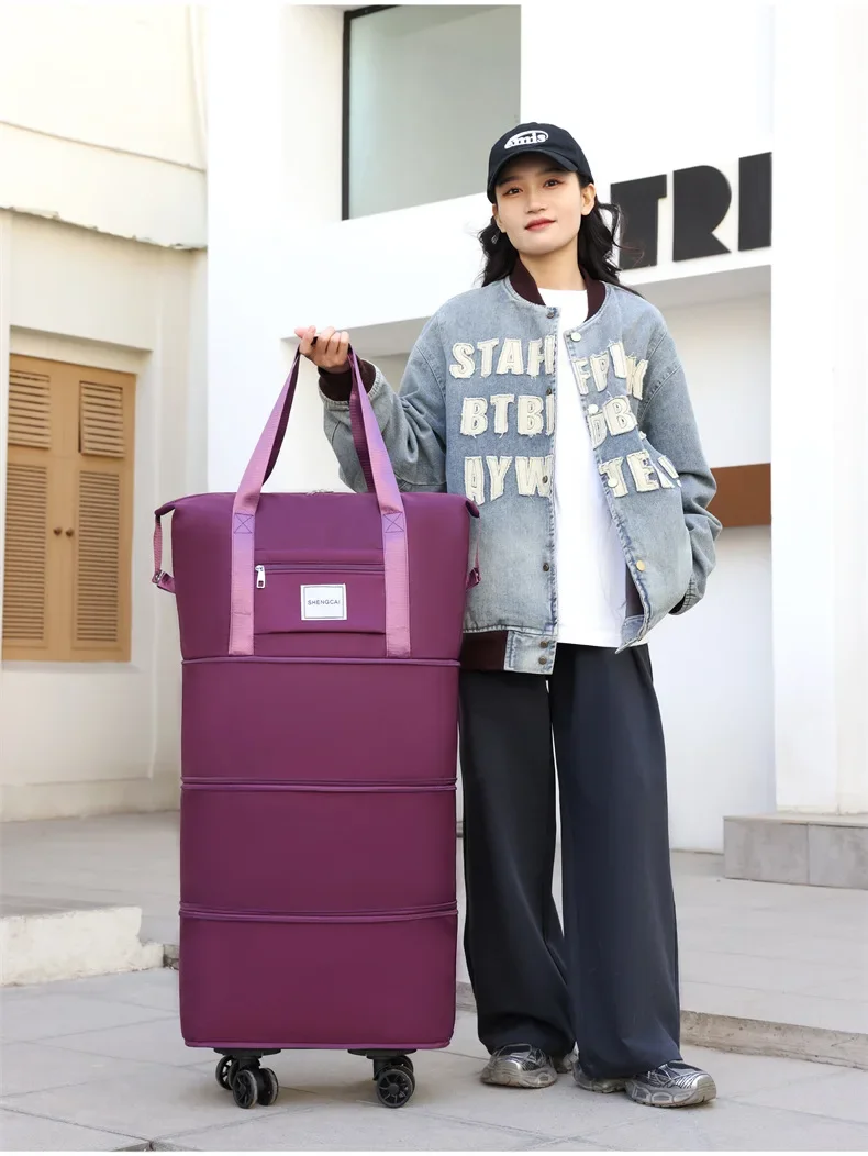 Travel Bag, Backpack Large-Capacity Disassembly Universal Wheel Storage Bag, Duffel Bag Portable Multi-Layer Checked With Wheel