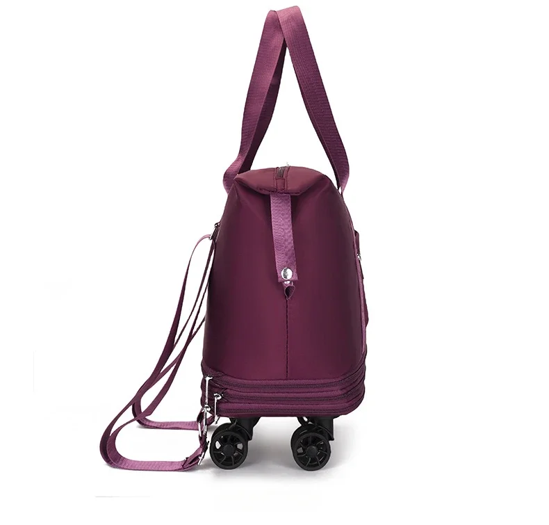 Travel Bag, Backpack Large-Capacity Disassembly Universal Wheel Storage Bag, Duffel Bag Portable Multi-Layer Checked With Wheel