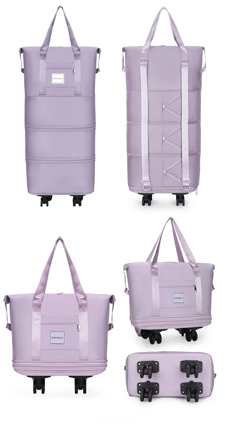 Travel Bag, Backpack Large-Capacity Disassembly Universal Wheel Storage Bag, Duffel Bag Portable Multi-Layer Checked With Wheel