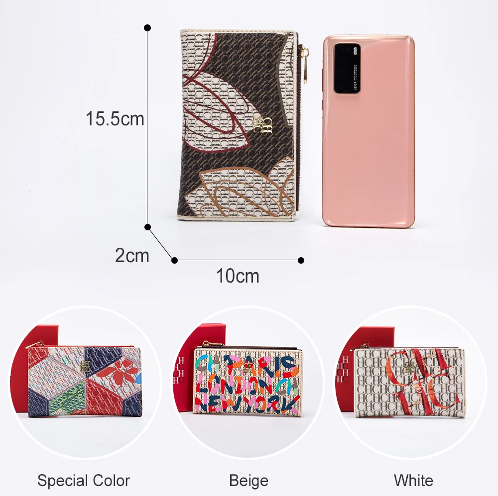 CHCH Women's Wallet 2025 Spring New Cartoon Printed Women's Credit Card Bag ID Bag