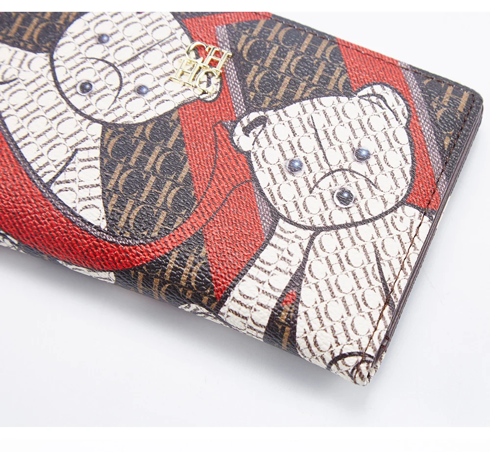 CHCH Women's Wallet 2025 Spring New Cartoon Printed Women's Credit Card Bag ID Bag