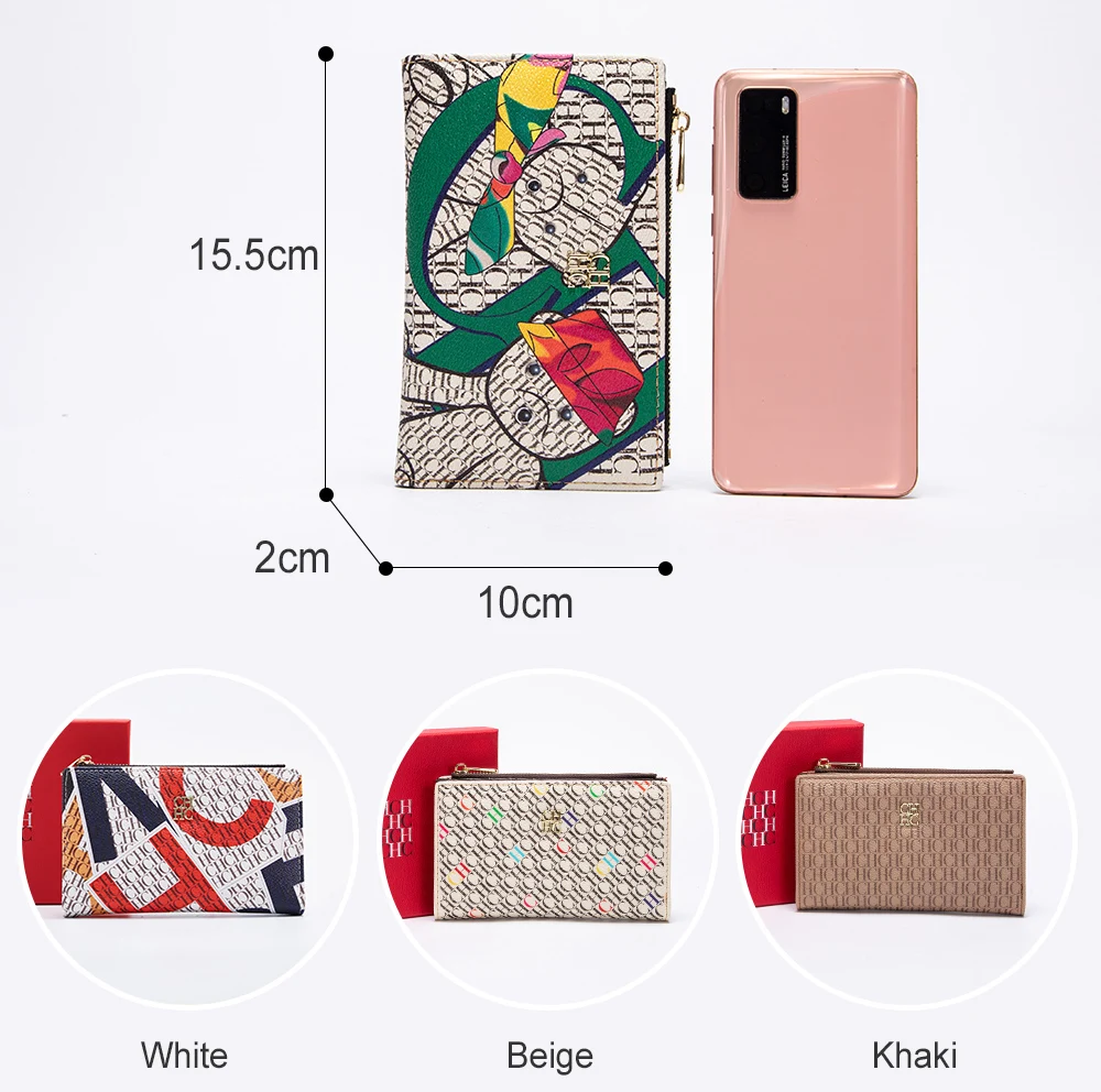 CHCH Women's Wallet 2025 Spring New Cartoon Printed Women's Credit Card Bag ID Bag