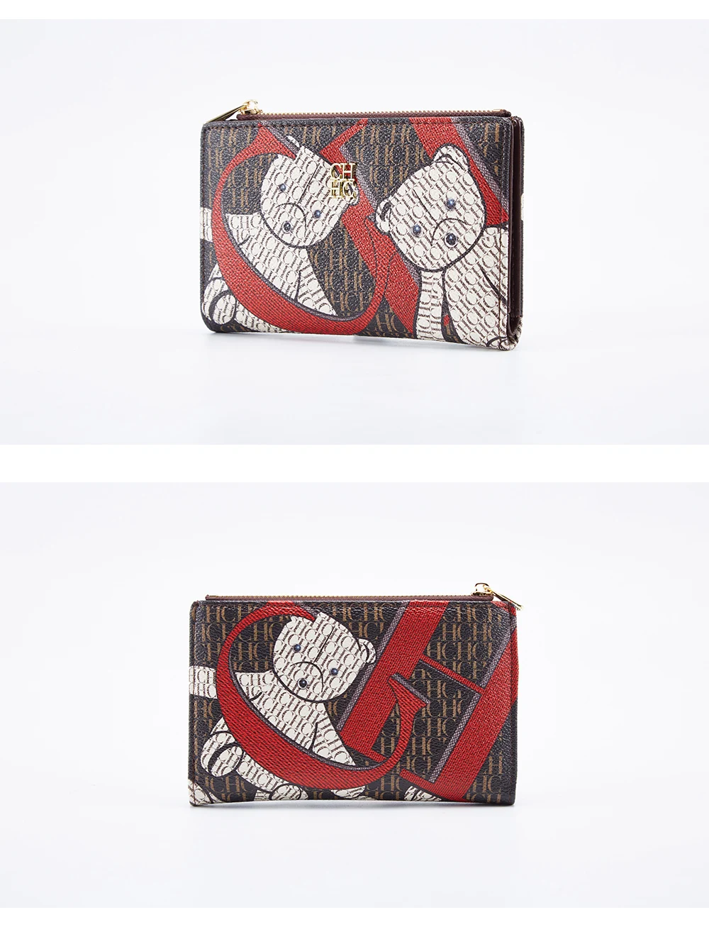 CHCH Women's Wallet 2025 Spring New Cartoon Printed Women's Credit Card Bag ID Bag