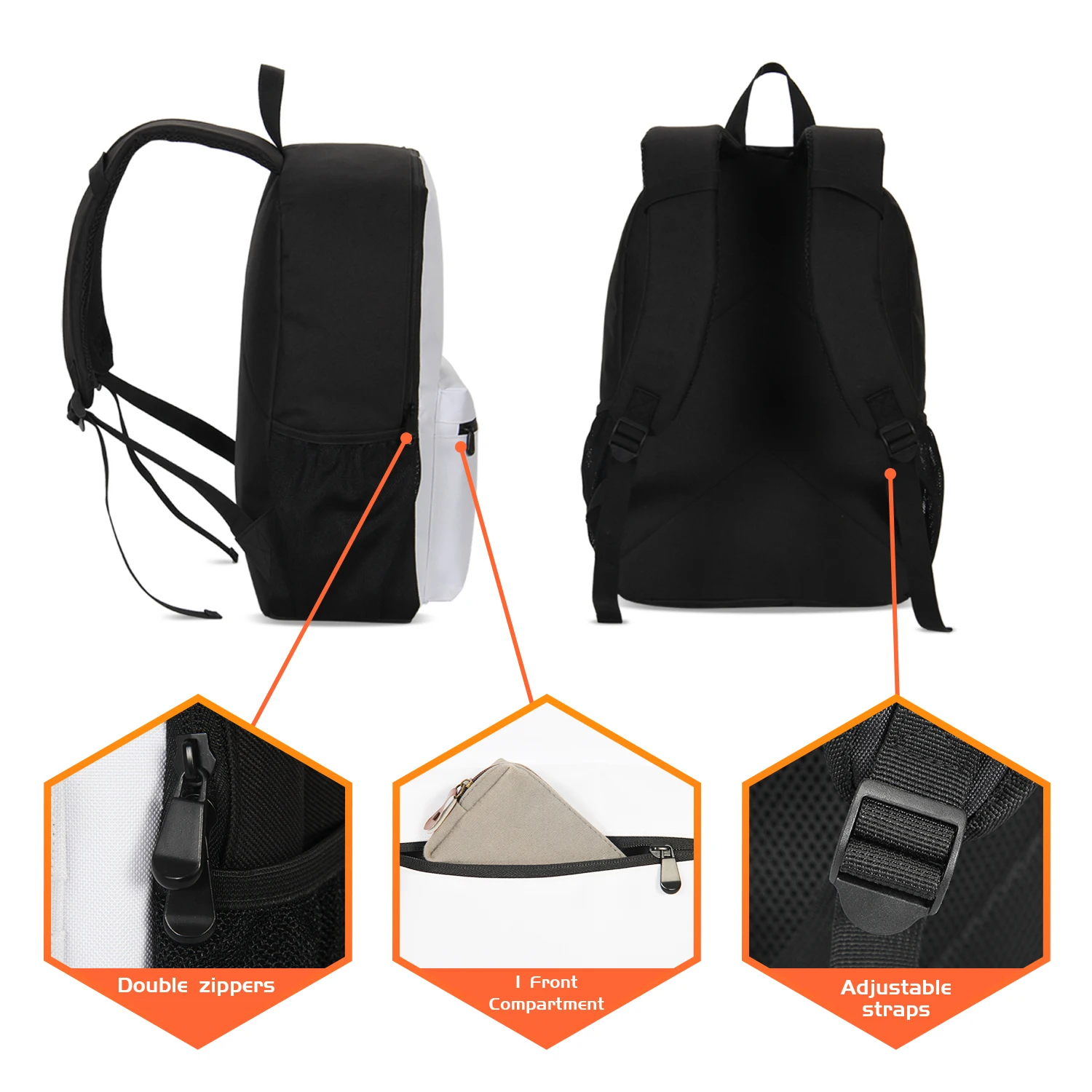 Murder Drones 3pcs Set Backpack 47cm/18.5inch Large Capacity Backpack Shoulder Bag Pencil Case Book Bags for Boys Girl Best Gift